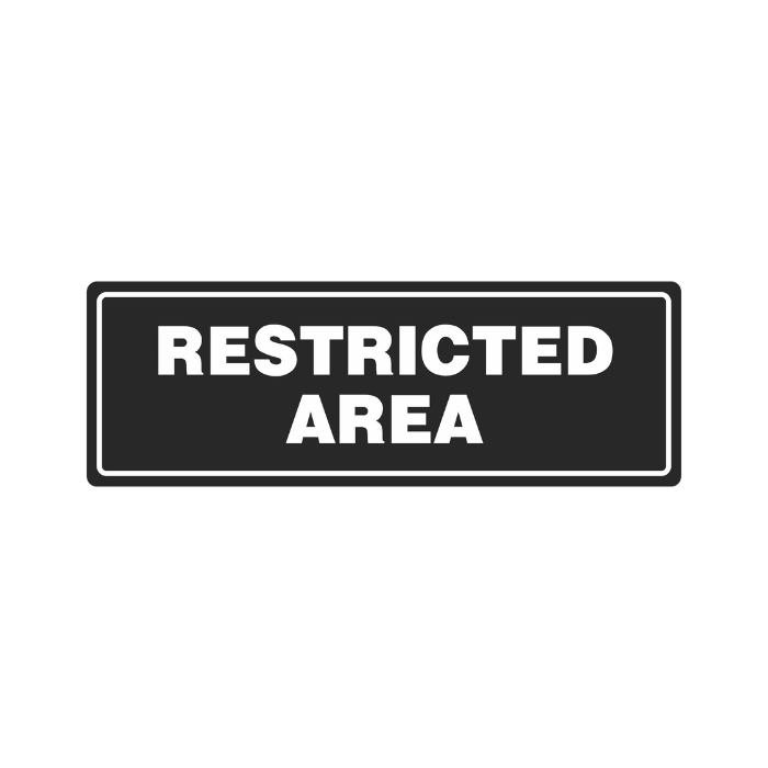 Restricted Area Acrylic Signage