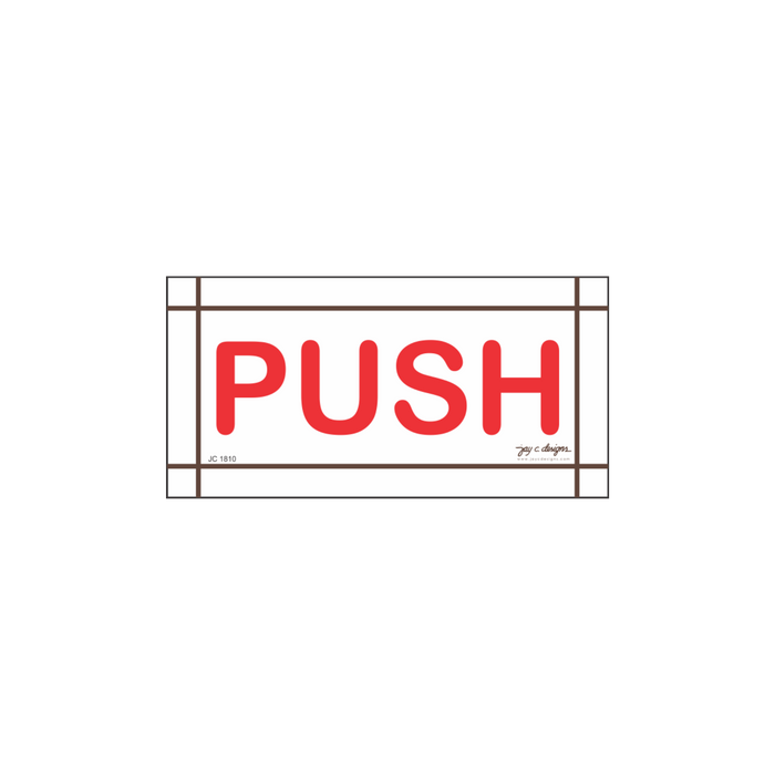 Push Acrylic Signage