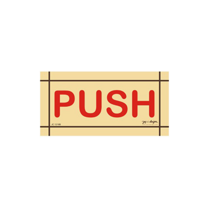 Push Acrylic Signage