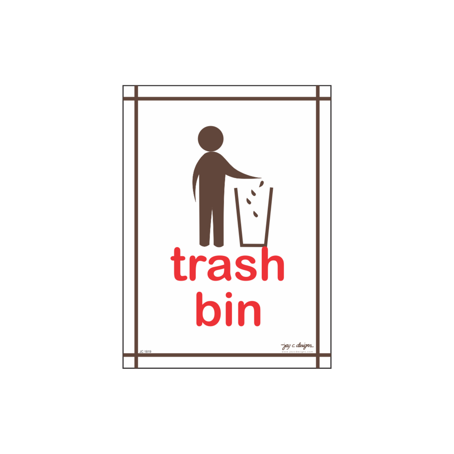 Trash Bin Vinyl Stickers