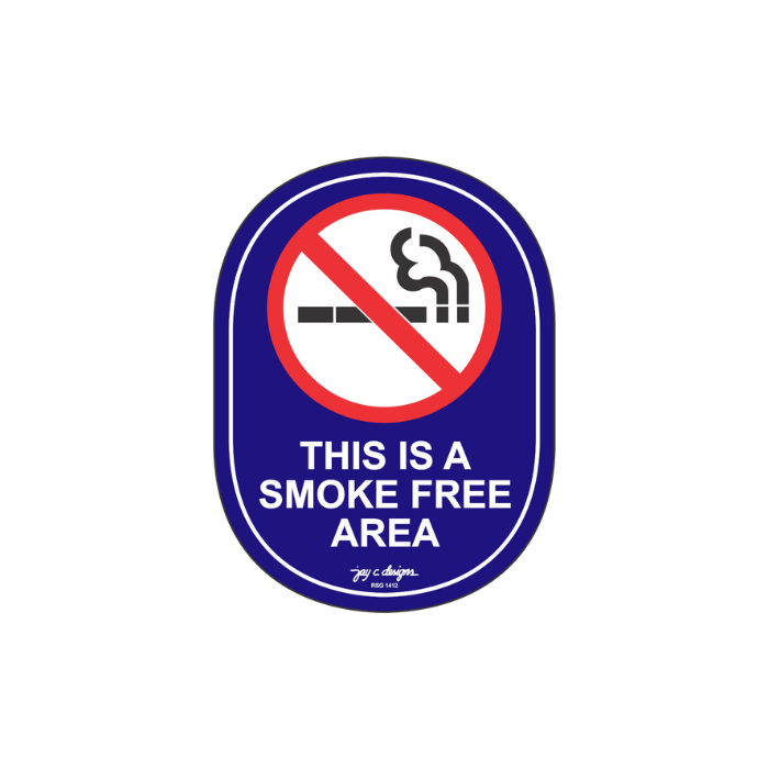 This is a Smoke Free Area Acrylic Signage