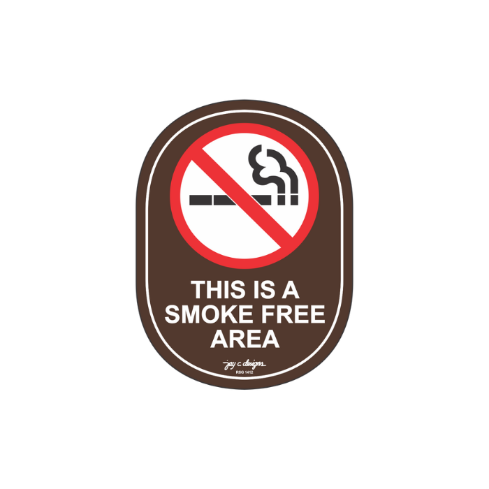 This is a Smoke Free Area Acrylic Signage