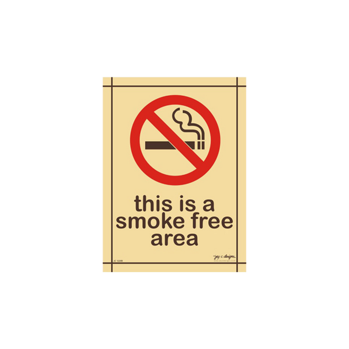 This is a Smoke Free Area Acrylic Signage